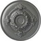 Ekena Millwork Monique Ceiling Medallion (Fits Canopies up to 3 3/4"), Hand-Painted Silver, 13 3/4"OD x 1"P CM13MOSLS - alternate 1
